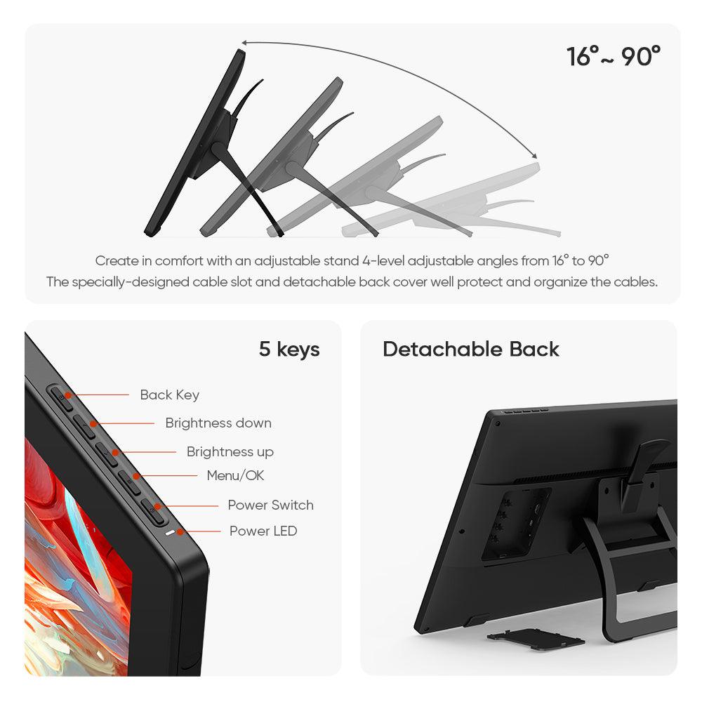  XPPen Artist 24 (FHD) Display Tablet with 16 degree to 90 degree adjustable angles